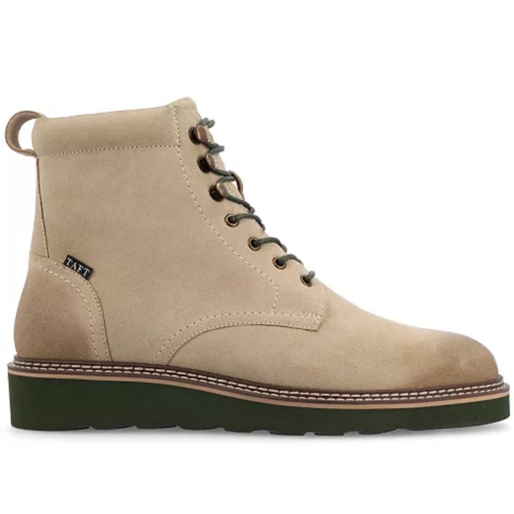 Taft 365 006 Wedge Sole Lace-Up Boots - Beige